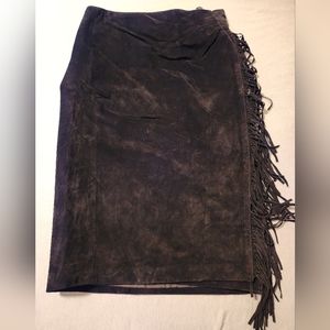Scully velvet fringe skirt